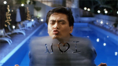 Chow Yun Fat gives kissy-face