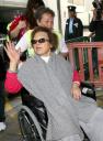 Lydia Shum being wheeled into the Queen Mary Hospital in late November 2007.