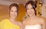 Fellow beauty queens Kate Tsui (left) and Linda Chung (right)