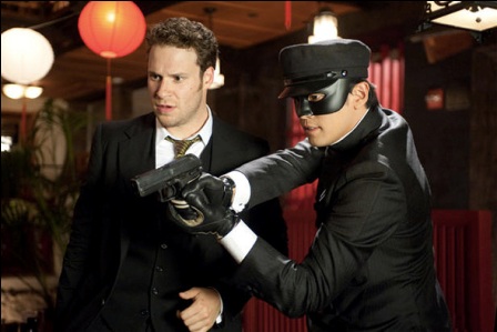 Seth Rogen as Britt Reid and Jay Chou as Kato in The Green Hornet (2011)