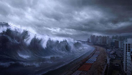 A big wave in Haeundae